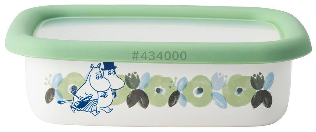 Fuji Enamel Moomin Flower Garden Shallow Square Container S MTH-S