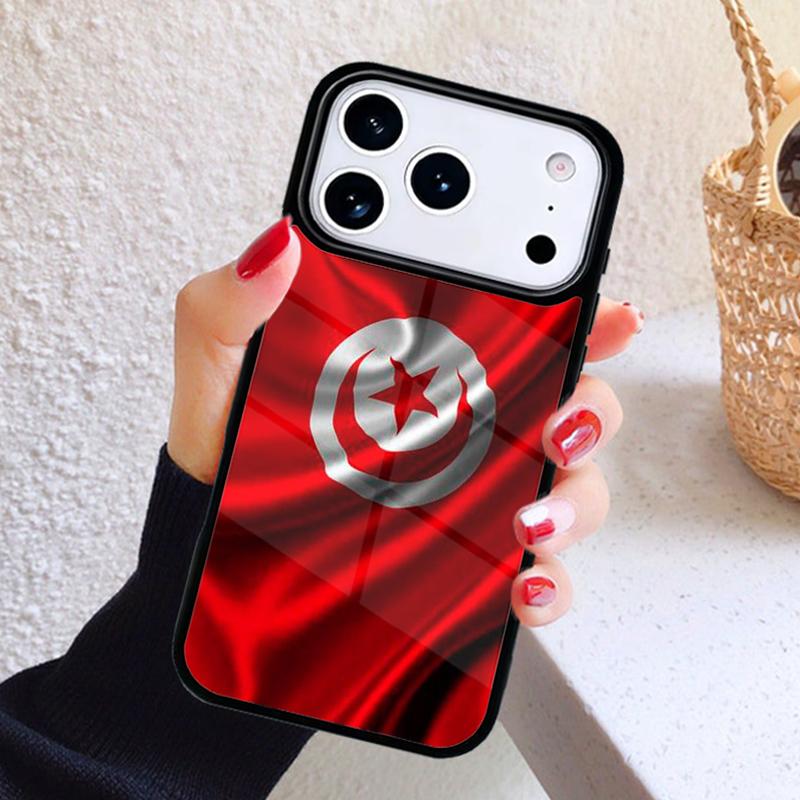 Tunisia Flag Star Symbols Phone Case For iPhone 17 Air 16 15 14 13 12 11 Pro Max Plus