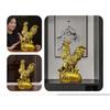 Aris & Juno Brass Rooster Feng Shui Statue – Chinese Good Luck & Prosperity Figurine for Entryway, Home Office Desk or Shelf Decor, Gift for Boss,