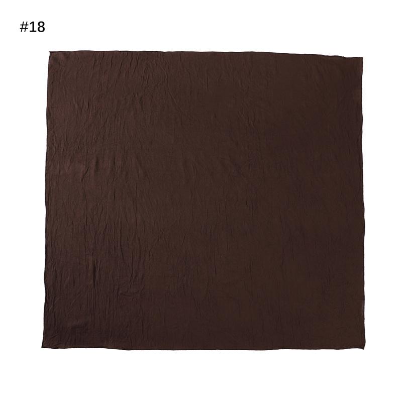 Ramadan Tinta Unita Quadrato 90cm Viscosa Hijab Sciarpa Donna Unicolore Musulmana Copricapo Sciarpe Musulman Fascia per Capelli Turbante Islamico Sjaal