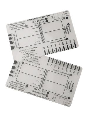 1/2 ks EKG 7krokové pravítko 7kroková stupnice Přenosné Průhledné 7krokové pravítko Měřicí nástroj pro EKG interpretaci