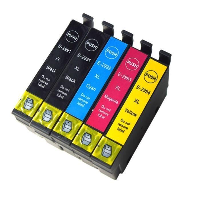 Cartouches d'encre compatibles Epson XP-435 - K2PRINT - Multipack 29XL - 2X18ml+3x14ml - Qualité premium