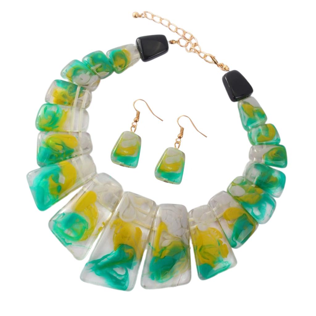 Clavicle Chain Necklace and Drop Earrings Set Distinctive Necklace and Earrings Set for Women Who Love Vintage Charm