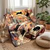 Fall Kittens Hugging Theme blanket Lightweight Warm Flannel Blanket Decorative Throw Blanket for Home Decoration