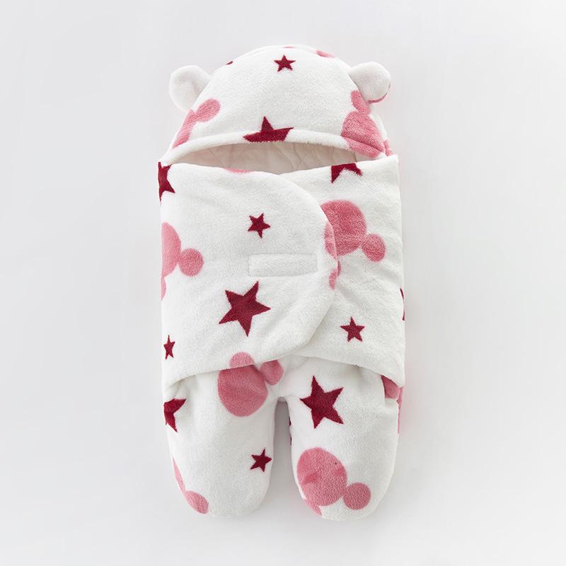 Anti-Startle Cotton Swaddle Blanket for Newborns - All-Season Baby Sleeping Bag