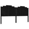 VidaXL Tête de lit Noir 206x4x110 cm Bois massif de pin 818494