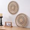 Boho Gewebte Wandkunst Handgefertigt 30/35CM Runder Tischset Untersetzer Topfuntersetzer Mehrzweck Wandbehang für Wohnzimmer Dekoration
