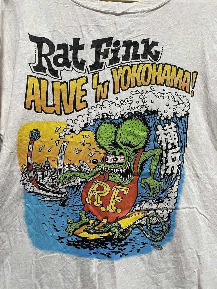 Футболка Rat Fink Ed Roth Alive in Yokohama Унисекс S-4XL Унисекс Футболка S