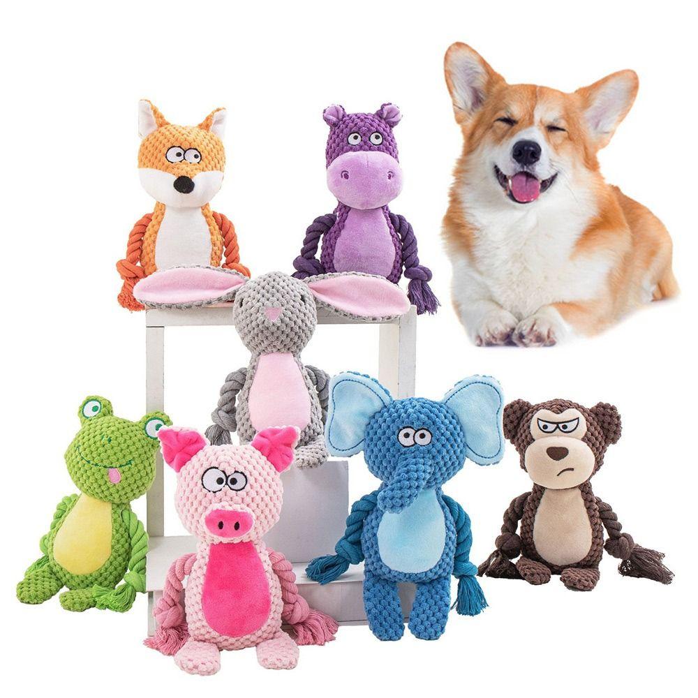 Plush Puppy Chew Toy Creative Squeaky Plush Dog Toys Funny Training Dog Accessories Dog