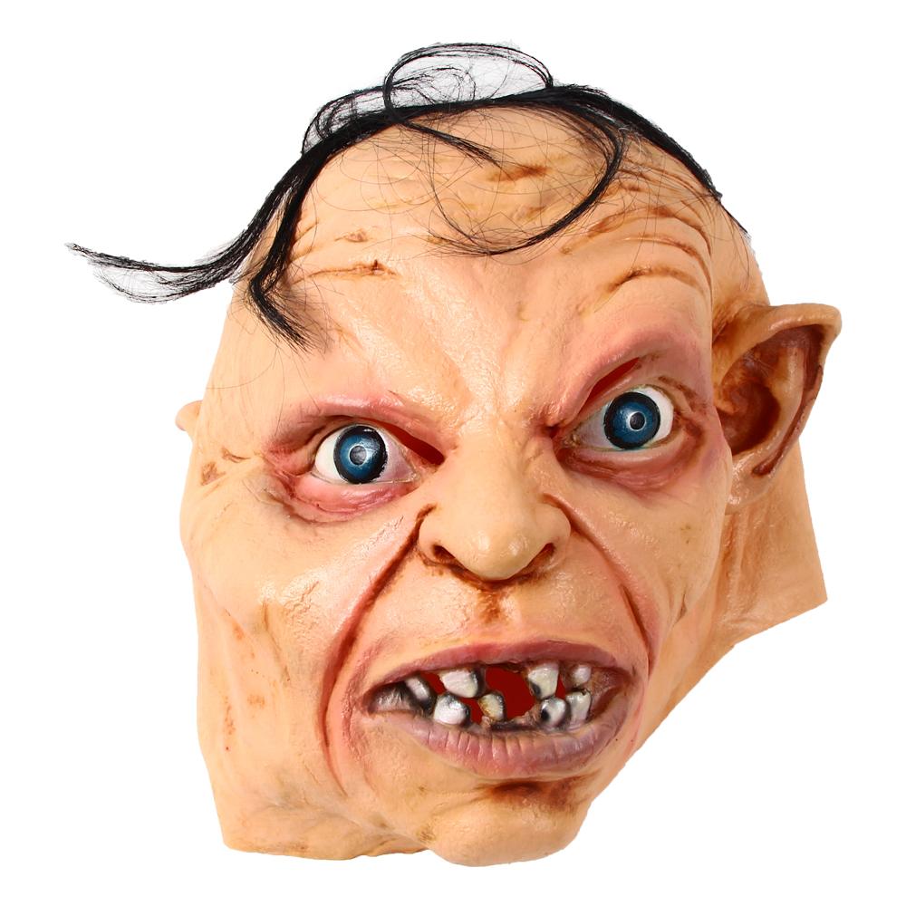 Gollum-Maske, Film-Cosplay, Mutanten-Monster-Maske, Halloween-Kostüm-Party-Requisiten, böser Horror-Clown, Dämon, Latex-Maske