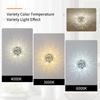 6-Light Sputnik Flush Mount Ceiling Light Fixture, Modern Chrome Crystal Firework Ceiling Lights, Close to Ceiling Lamp for Bedroom Kitchen Hallway