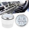 52mm 2in Multifunction 4LED Alarm Indicator Volt Water Temp Oil Pressure Alarm Gauge 12 24V for Marine BoatWhite Dial