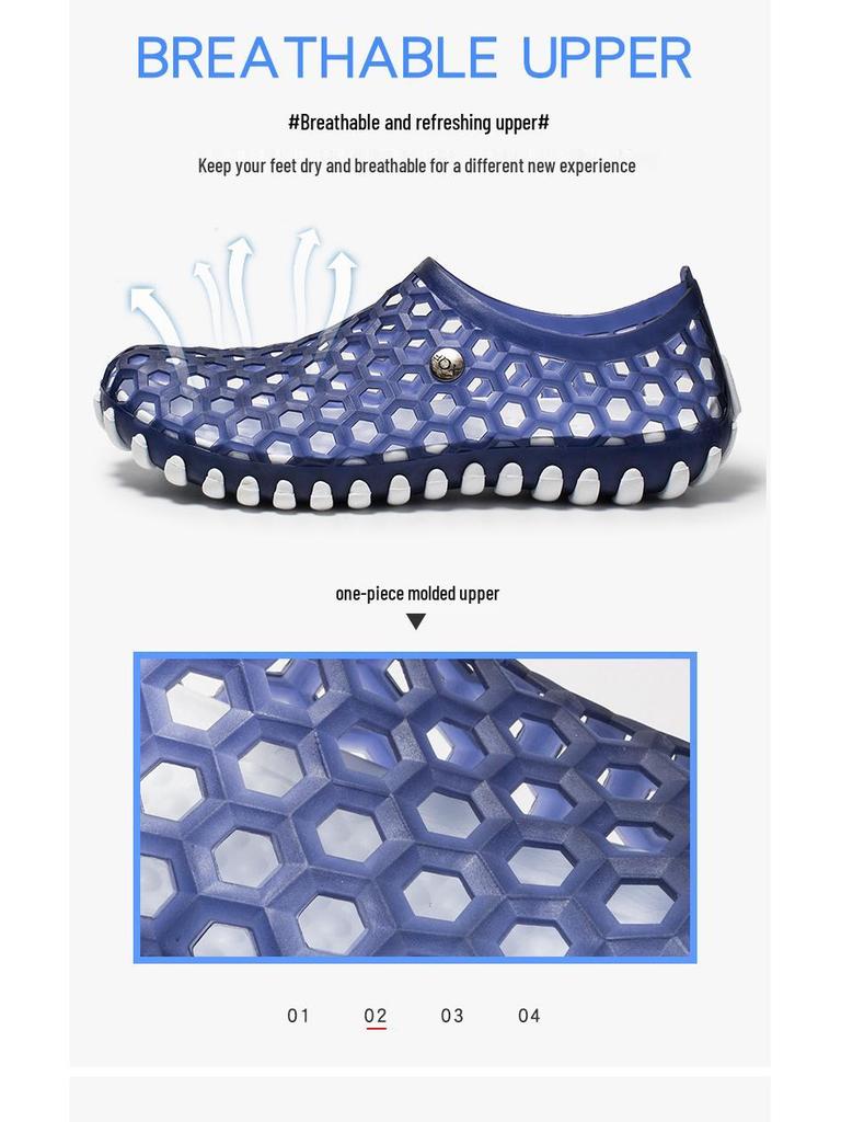 Men's Summer Casual Non-Slip Breathable Sandals - Lightweight, Comfortable Beach Slides