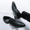 Men Dress Derbys Formal Business Leather Shoes Black Pointed Toe Tuxedo Wedding Shoes Plus Size