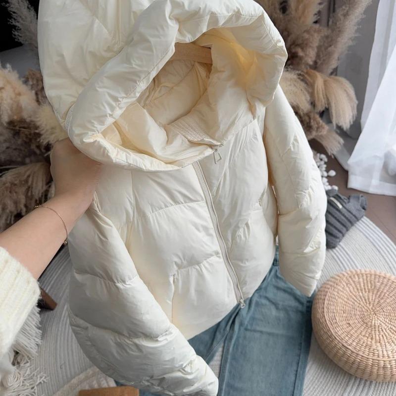 Winter Women Korean Puff Hooded Cotton Jacket Loose Casual Thick Warm Coat