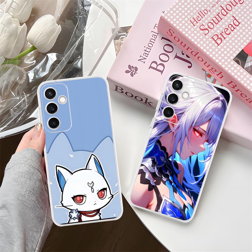 HSR Jingliu Clear Mobile Phone Case for Samsung Galaxy S25 S24 S23 S22 S21Plus FE Ultra Colorful Cover