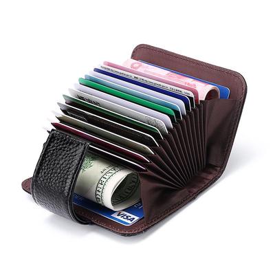 2019 Damen RFID Echtes Leder Kartenhalter – Große Kapazität, Minimalistisches Design