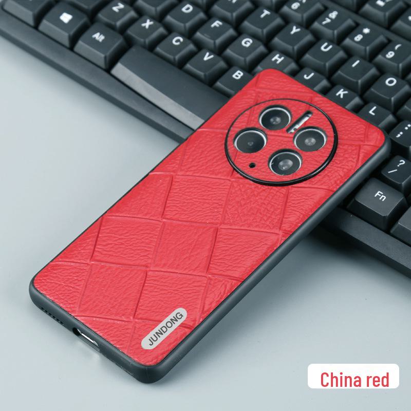 

Защитный чехол из натуральной кожи для Samsung S23/S22 Ultra и Note20 - полный пакет антипадений деловой чехол Samsung S21 Ultra красный