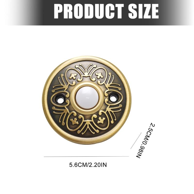 Retro Style Illuminates Doorbell Button Strong Metal Construction Easy Installation Suitable for Houses Apartments