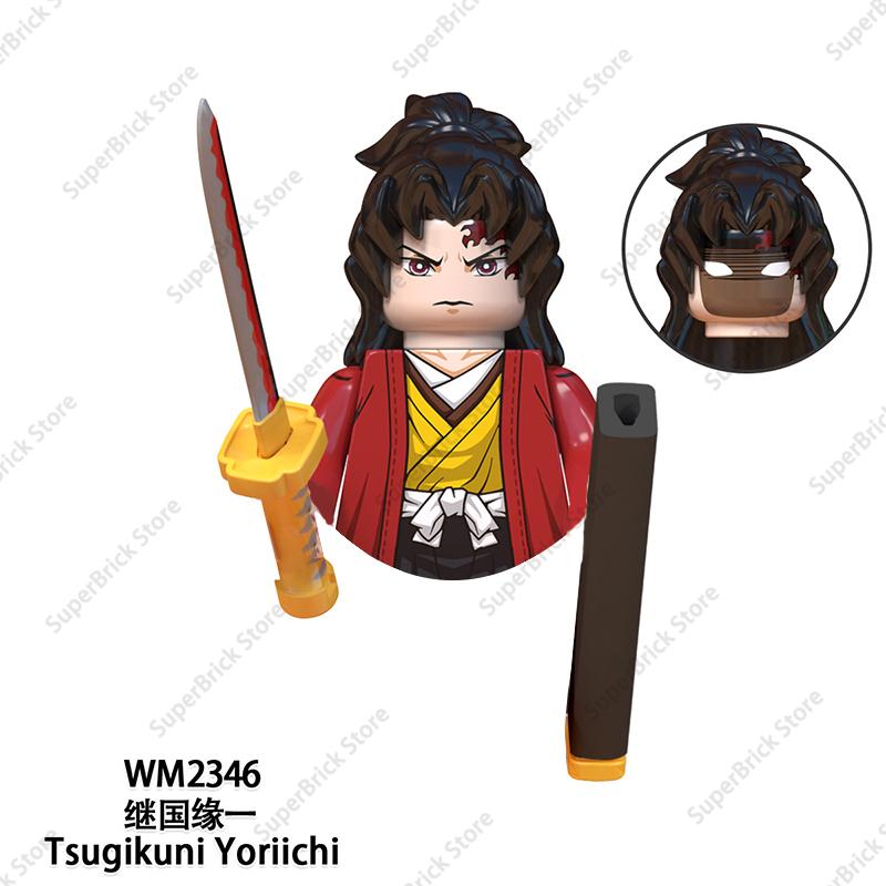 Demon Slayer Mini Action Figures Hot Anime Dolls Bricks Kamado Tanjirou Kibutsuji Muzan Building Blocks Model Toys Kids Gift Set