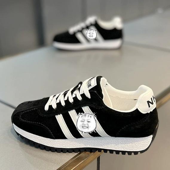 Spring three-bar year new sports and leisure shoes lightweight outdoor Forrest Gump shoes 38 leather shoe size чёрный