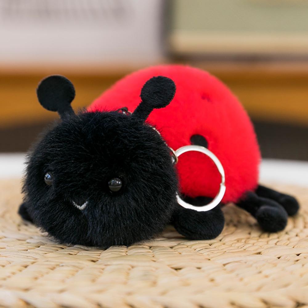 PP Cotton Keychain Pendant Cartoon Stuffed Doll Toy Simulation Insect Pendant  Bag Decor Gift