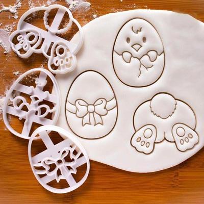 3PCS Cookie Präge Formen Niedlichen Häschen Küken Geformt Fondant Cookie Schneiden Mould Set Werkzeuge