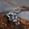 Adjustable Vintage Tiger Ring Men Women Copper Silver-Plated Open Band Zodiac Animal Jewelry
