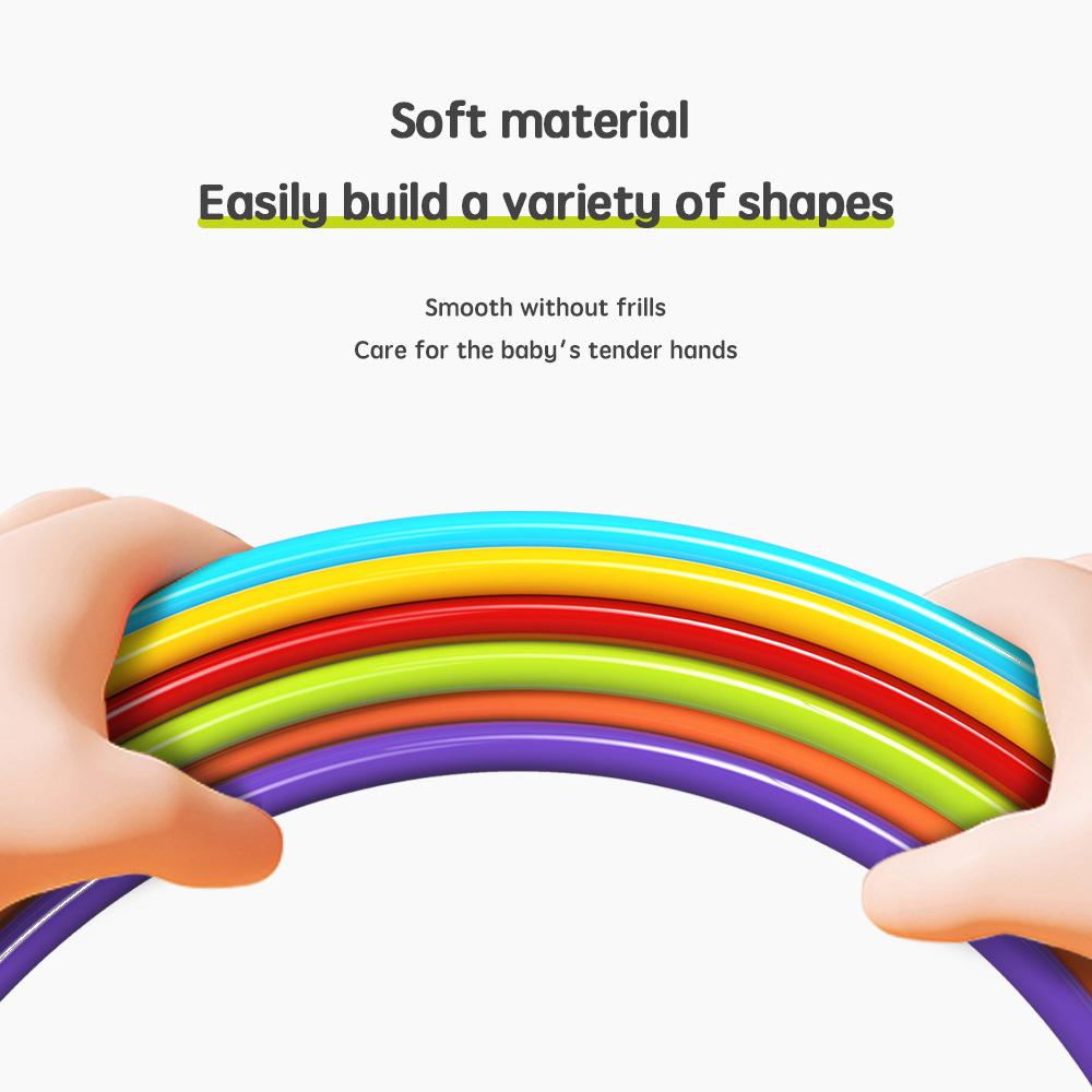 Creative Diy Straw Splicing Construction Building Block 3 Parent-Child Interaction 6 Children 8 Assembled Toys 10