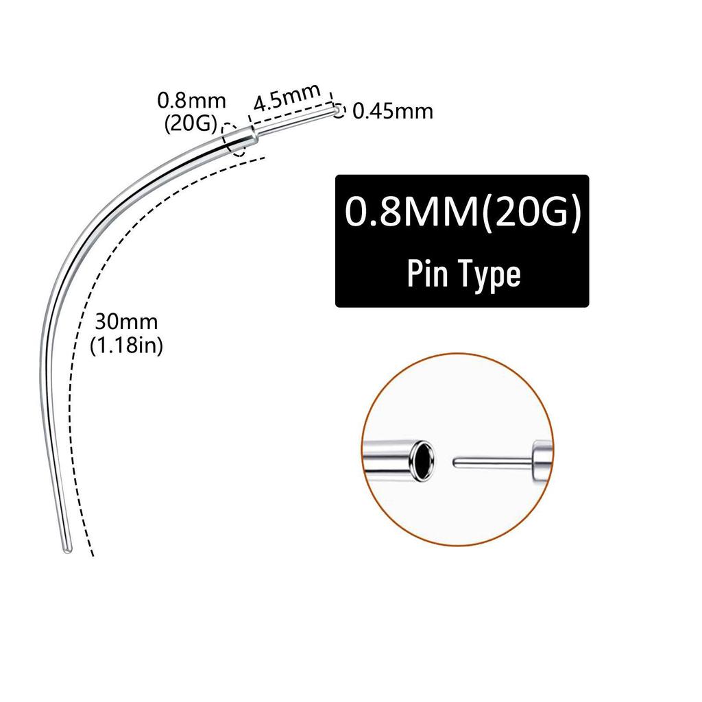 316 Stainless Steel Threaded Guide Pin for Piercing and DIY Tool
