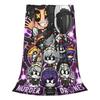 Chibis Murder Drones Knitted Blankets UZI Cartoon Flannel Throw Blankets Bedroom Sofa Decoration Soft Warm Portable Rug Piece