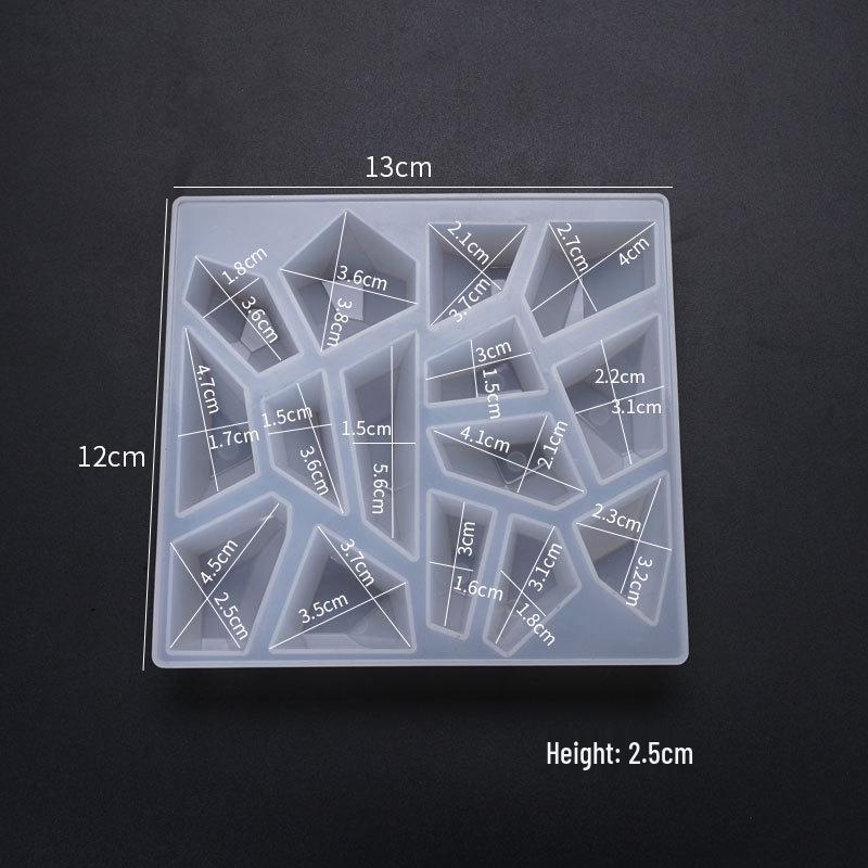 Poppy DIY Irregular Stone Crystal Resin Faceted Jewelry Mold for Tabletop Decoration