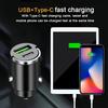 200W Compact Car Charger USB Fast Charging Adapter Dual Port Mini Phone Charger