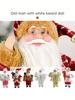 1pc Festive 12-inch Classic Santa Claus Statue: Golden and Silver White Christmas Decorations for Home, Kitchen, Hotel, and Offi