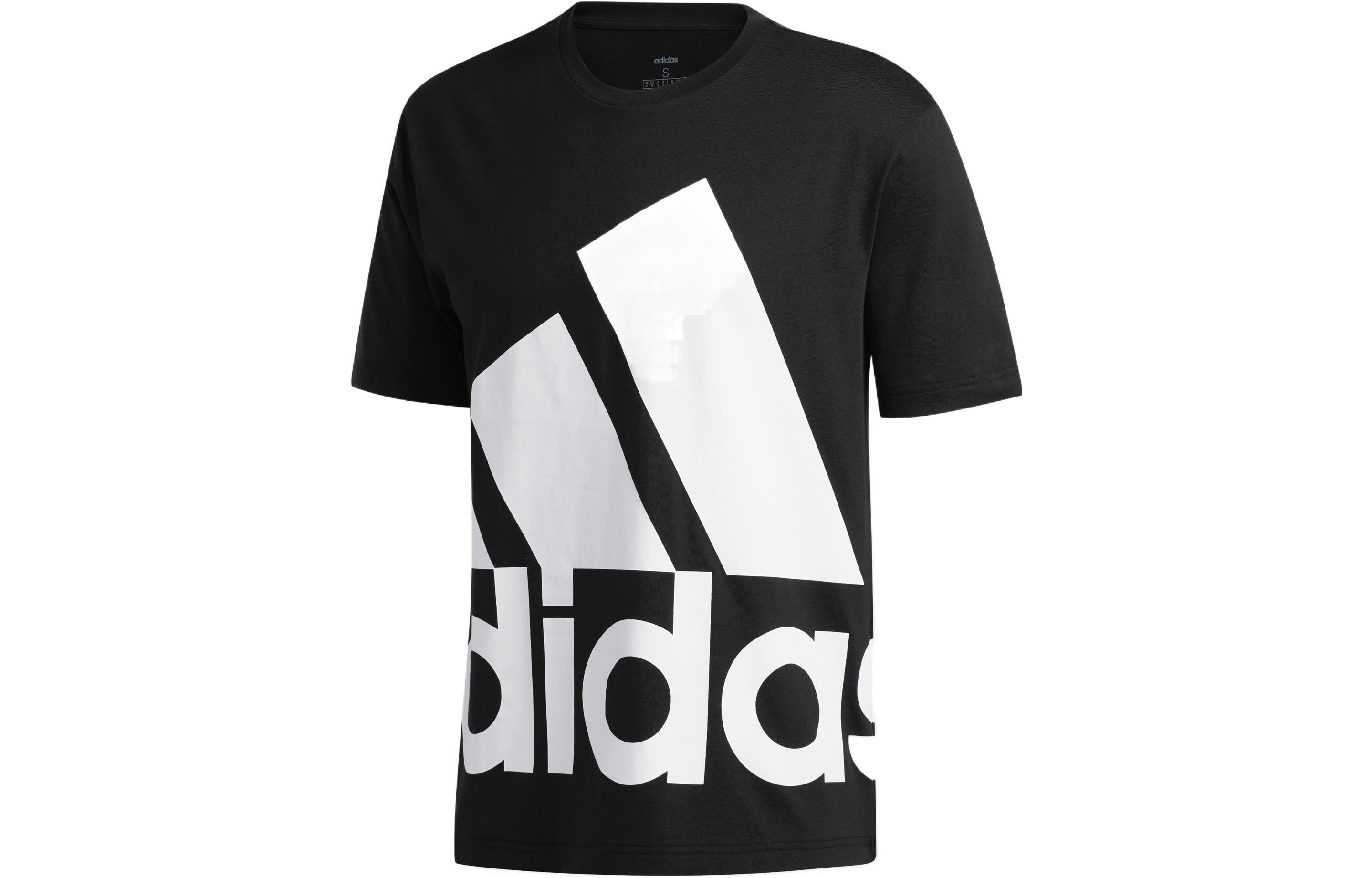 

Adidas T Shirts Men s Black Crew Neck Moderate Straight Fit GK3325 S