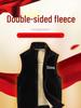Men's Plus Size Fleece-Lined Double-Sided Vest for Middle-Aged and Elderly - Warm Autumn/Winter Outerwear
