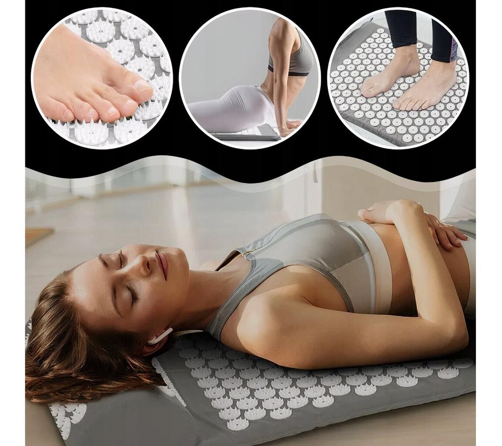 Acupressure mat with spikes for health and circulation stimulation