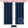 Nordics Full Blackout Solid Color Curtain With Polyester Fabric For Living Room And Bedroom Windows