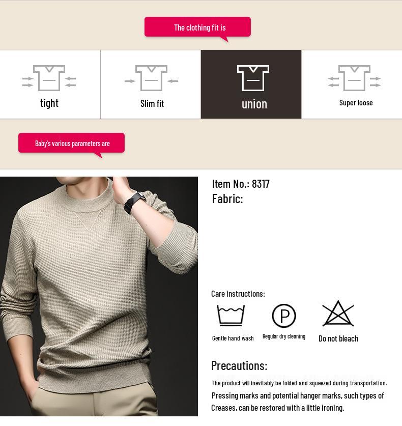 Men's Versatile Knit Round Neck Sweater - Autumn/Winter Bestseller
