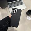 Simple Black Lychee Pattern Suitable for Apple 16 Mobile Phone Case IPhone 14 Promax Personality 11 Leather Pattern 13 High-end