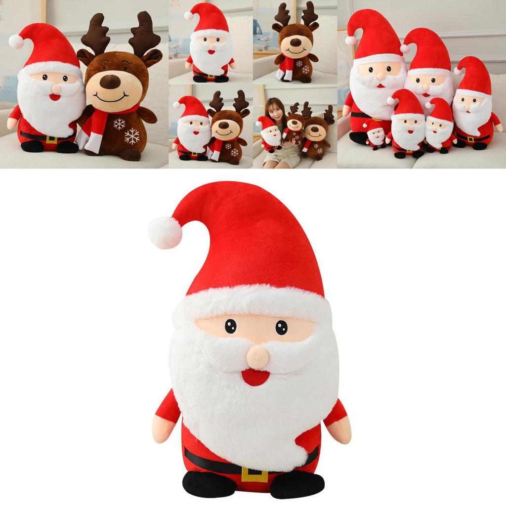 Santa Claus Soft Stuffed Toy With Scarf For Kids Holiday Gift Idea