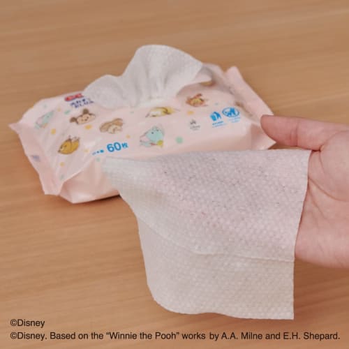 Goo.n Plus Baby Wipes Refill, 720 Wipes (60 Wipes X 12 Packets), Case Sold <Disney Design>