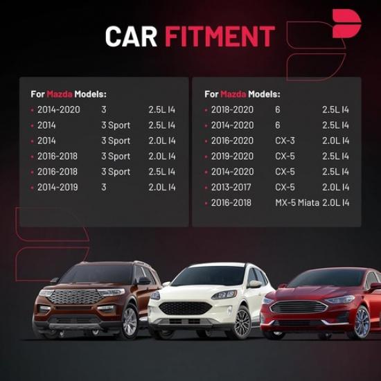 New Set Of 4X Ignition Coil+Spark Plugs For Mazda 6 3 Sport CX-3 CX-5 2.0L 2.5L