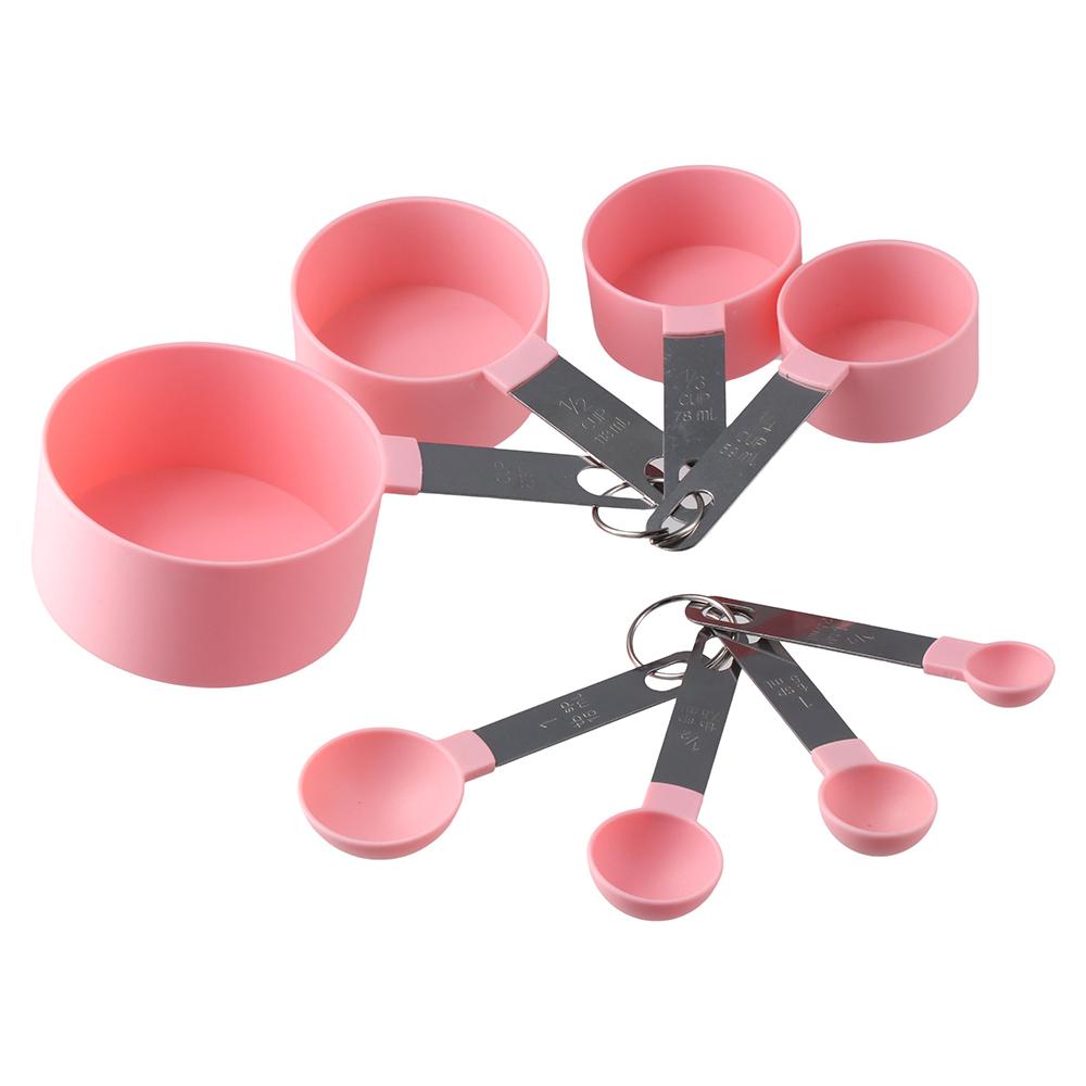 

Baking Measuring Ingredient Stainless Steel Handle Set Stackable Measuring Cups Spoons