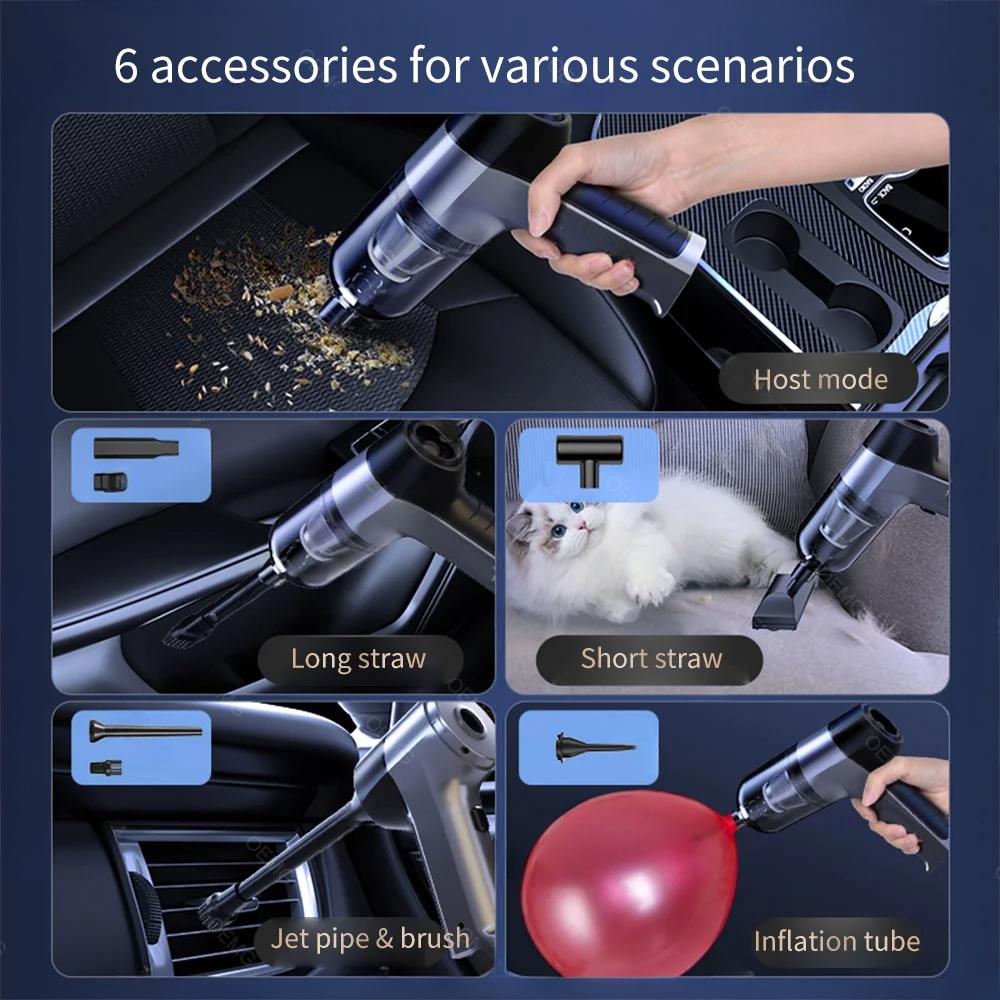 150000PA Vysavač do auta Bezdrátový mini výkonný čisticí stroj Přenosný čistič do auta Domácí spotřebič se silným sáním