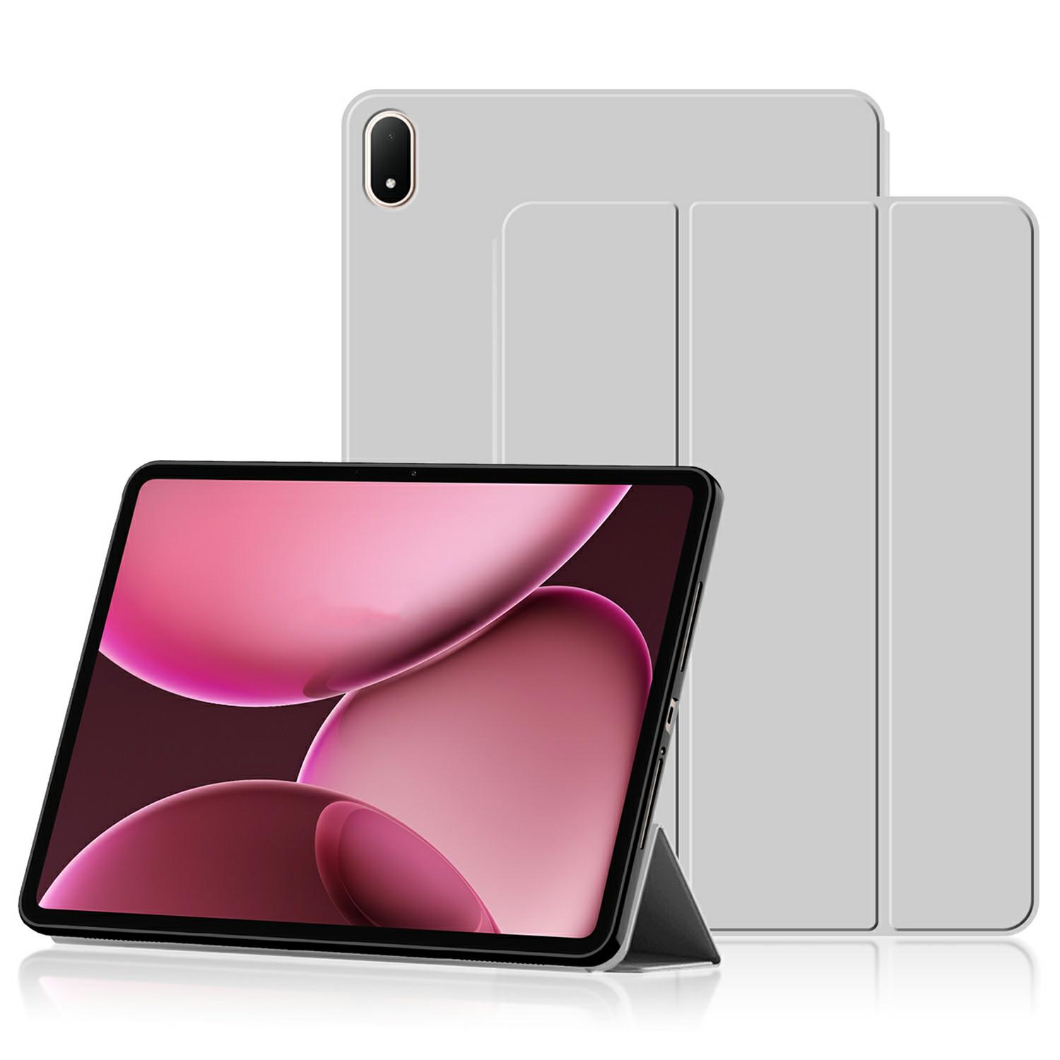 

Чохол для Oppo Pad 4 Pro з PU шкіри з TPU задньою кришкою, трискладна підставка, чохол для планшета Grey