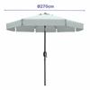 Marbueno Umbrella Steel 8 Ribs D300 cm Polyester White Garden, Pool, Terrace 10489