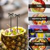 30pcs Fruit Fork Martini Skewers Black Bows Fiesta Cupcake Toppers Boy or Girl Halloween Toothpicks for Cocktails Bow Cupcake Topper Plastic Fruit