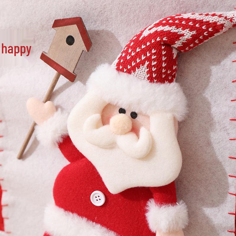 3D Cartoon Santa, Snowman & Reindeer Chair Covers - Christmas & New Year Decorations