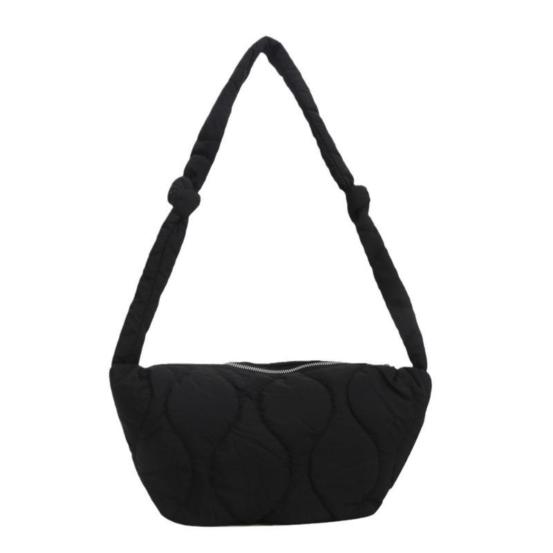 Fashion down bag early spring new Oxford cloth cotton clothes dumpling bag solid color shoulder bag messenger bag women